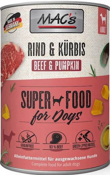 MAC'S DOG WOŁOWINA I DYNIA 400G